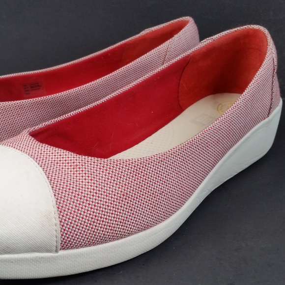 FITFLOP Ballerina Canvas Two Tone Color Sz 10 - Picture 5 of 6